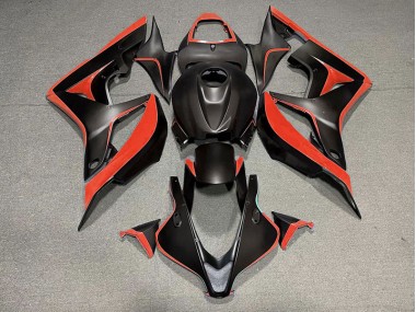 Matte Black & Red Honda CBR600RR Fairings 2007-2008 Outlets