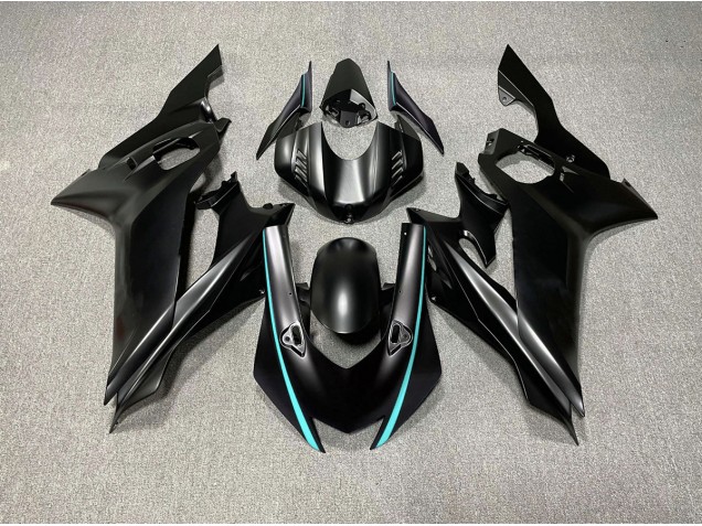 Matte Black & Teal Accents Yamaha R6 Fairings 2017-2019 Outlets Matte Black & Teal Accents Yamaha R6 Fairings 2017-2019 Outlets