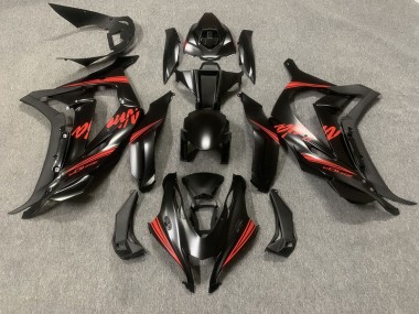Matte Black w Red Kawasaki ZX10R Fairings 2016-2019 Outlets