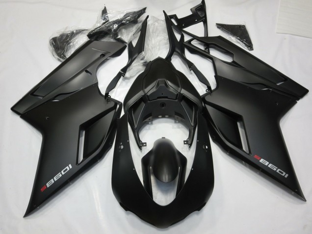Matte Black with Red Ducati 848 1098 1198 Fairings 2007-2012 Outlets Matte Black with Red Ducati 848 1098 1198 Fairings 2007-2012 Outlets