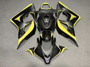 Matte Black & Yellow Honda CBR600RR Fairings 2007-2008 Outlets