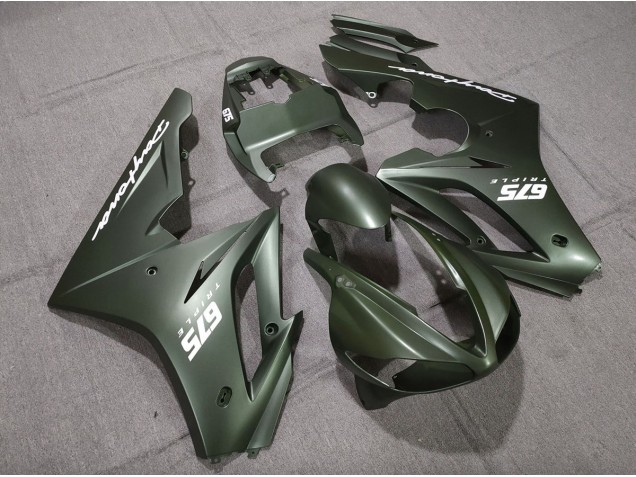 Matte Green White Logos Triumph Daytona 675 Fairings 2009-2012 Outlets Matte Green White Logos Triumph Daytona 675 Fairings 2009-2012 Outlets