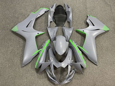 Matte Nardo Gray & Green Accents Suzuki GSXR 600-750 Fairings 2011-2020 Outlets