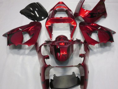 Metallic Red Kawasaki ZX6R Fairings 2000-2002 Outlets