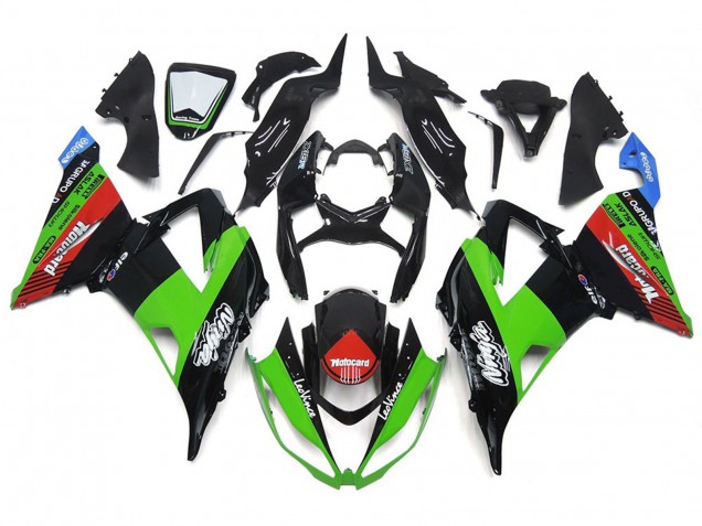 MotoCard Green and Black Kawasaki ZX6R Fairings 2013-2018 Outlets MotoCard Green and Black Kawasaki ZX6R Fairings 2013-2018 Outlets