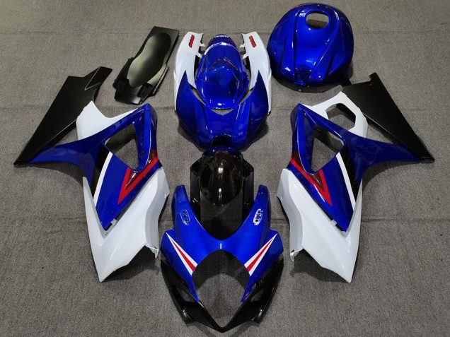 OEM Style Gloss Blue and White Suzuki GSXR 1000 Fairings 2007-2008 Outlets OEM Style Gloss Blue and White Suzuki GSXR 1000 Fairings 2007-2008 Outlets