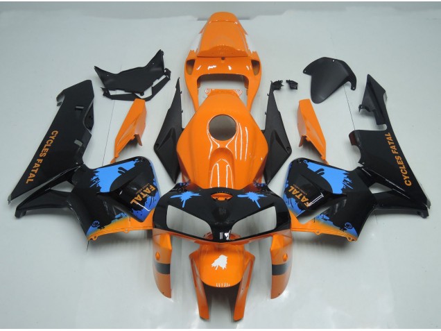 Orange and Black Splatter Honda CBR600RR Fairings 2005-2006 Outlets Orange and Black Splatter Honda CBR600RR Fairings 2005-2006 Outlets