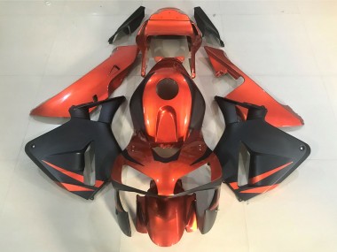 Orange and Matte Black Honda CBR600RR Fairings 2003-2004 Outlets
