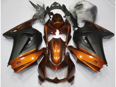 Orange and Matte Black Kawasaki Ninja 250 Fairings 2008-2013 Outlets