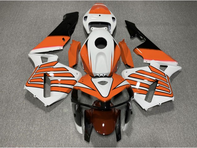 Orange and White Wings Honda CBR600RR Fairings 2005-2006 Outlets Orange and White Wings Honda CBR600RR Fairings 2005-2006 Outlets