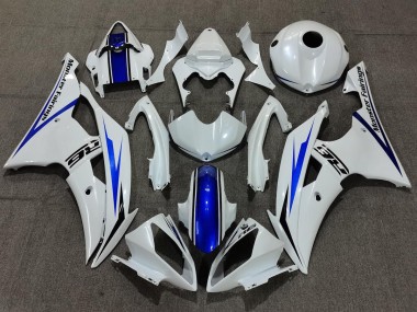 Pearl White and Blue Yamaha R6 Fairings 2008-2016 Outlets