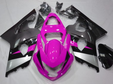 Pink and Silver Suzuki GSXR 600-750 Fairings 2004-2005 Outlets