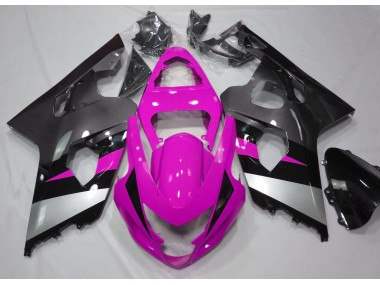 Pink and Silver Suzuki GSXR 600-750 Fairings 2004-2005 Outlets