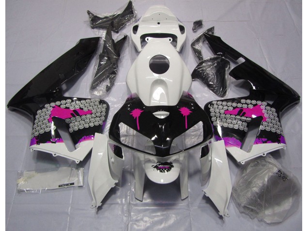 Pink Splatter on Gloss Black Honda CBR600RR Fairings 2005-2006 Outlets Pink Splatter on Gloss Black Honda CBR600RR Fairings 2005-2006 Outlets