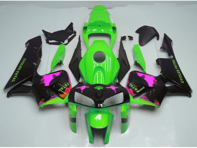 Pink Splatter on Green Honda CBR600RR Fairings 2005-2006 Outlets Pink Splatter on Green Honda CBR600RR Fairings 2005-2006 Outlets