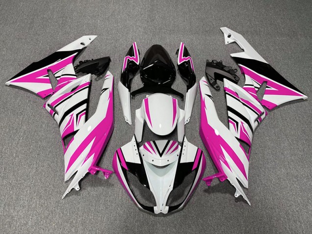 Pink White and Black Zag Kawasaki ZX6R Fairings 2009-2012 Outlets Pink White and Black Zag Kawasaki ZX6R Fairings 2009-2012 Outlets