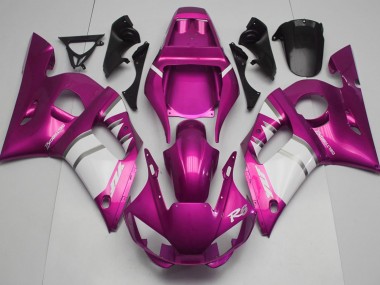 Pink & White Yamaha R6 Fairings 1998-2002 Outlets