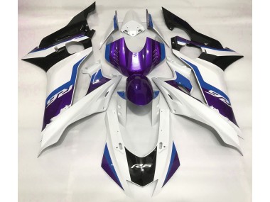 Purple and Gloss White Yamaha R6 Fairings 2017-2019 Outlets