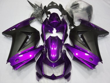 Purple and Matte Black Kawasaki Ninja 250 Fairings 2008-2013 Outlets