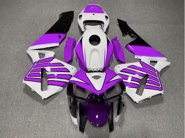 Purple and White Wings Honda CBR600RR Fairings 2005-2006 Outlets Purple and White Wings Honda CBR600RR Fairings 2005-2006 Outlets