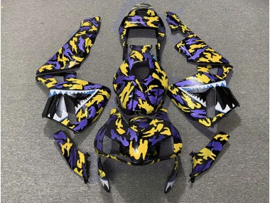 Purple and Yellow Camo Honda CBR600RR Fairings 2003-2004 Outlets