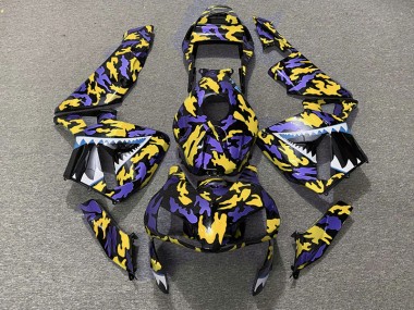 Purple and Yellow Camo Honda CBR600RR Fairings 2003-2004 Outlets