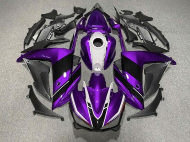 Purple Black and White Yamaha R3 Fairings 2015-2018 Outlets