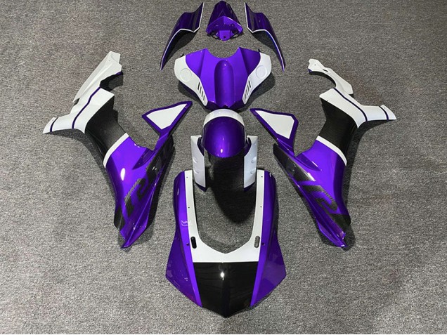 Purple & Carbon Fiber Accents Yamaha R1 Fairings 2015-2019 Outlets Purple & Carbon Fiber Accents Yamaha R1 Fairings 2015-2019 Outlets