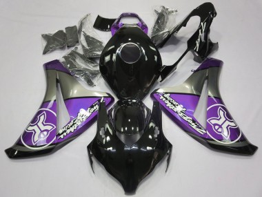 Purple on Black Custom Honda CBR1000RR Fairings 2008-2011 Outlets
