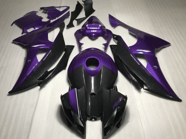 Purple w Carbon Style Yamaha R6 Fairings 2008-2016 Outlets