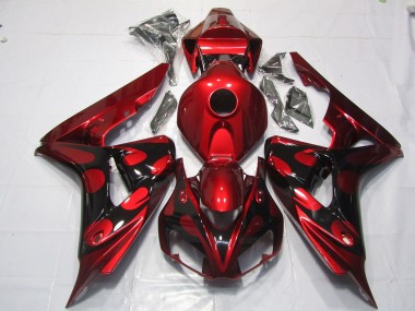Red and Black Candy Honda CBR1000RR Fairings 2006-2007 Outlets