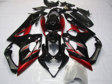 Red and Black Flare Suzuki GSXR 1000 Fairings 2005-2006 Outlets