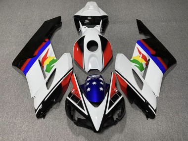 Red and Blue Flag Honda CBR1000RR Fairings 2004-2005 Outlets