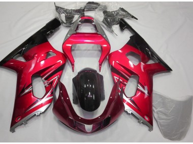 Red and Silver Suzuki GSXR 600-750 Fairings 2001-2003 Outlets