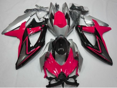 Red and Silver Suzuki GSXR 600-750 Fairings 2008-2010 Outlets