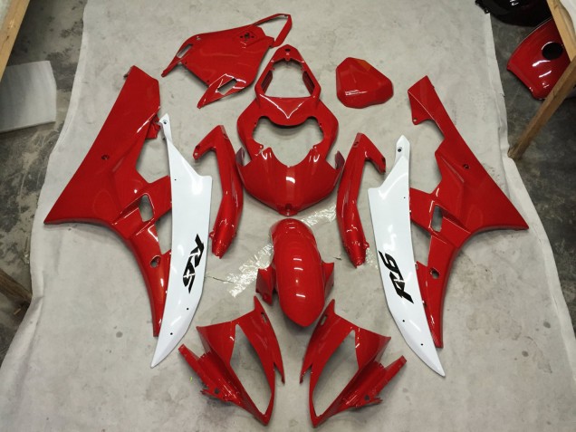 Red and White C2W Yamaha R6 Fairings 2006-2007 Outlets Red and White C2W Yamaha R6 Fairings 2006-2007 Outlets