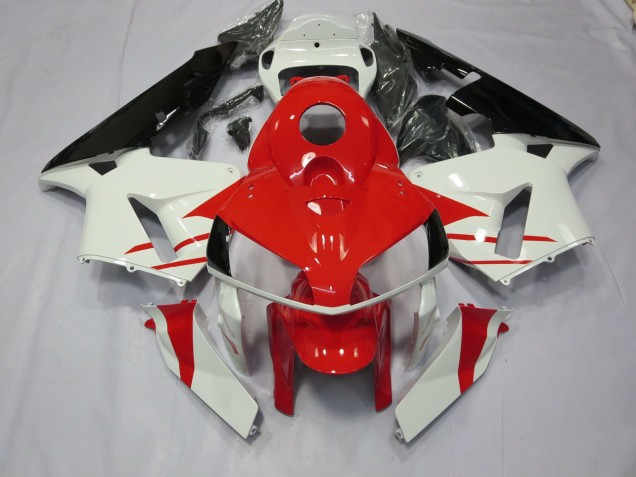 Red and White Style Honda CBR600RR Fairings 2005-2006 Outlets Red and White Style Honda CBR600RR Fairings 2005-2006 Outlets