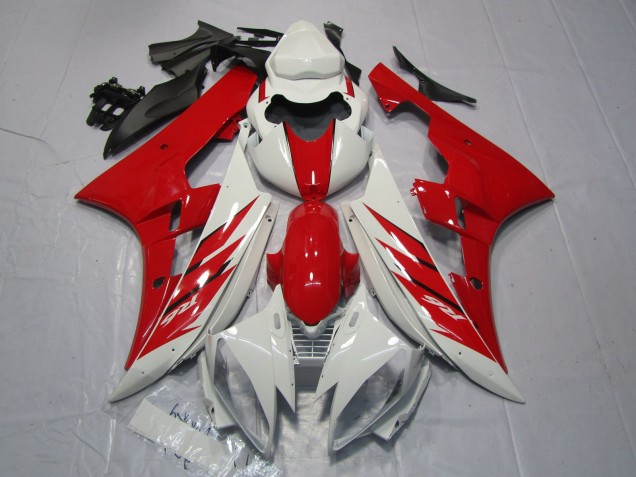 Red and White Style Yamaha R6 Fairings 2006-2007 Outlets Red and White Style Yamaha R6 Fairings 2006-2007 Outlets