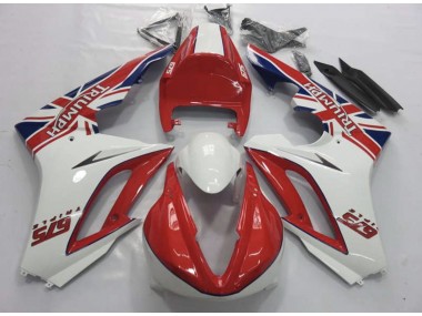 Red and White Triumph Daytona 675 Fairings 2009-2012 Outlets