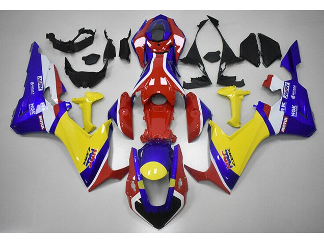 Red Blue and Yellow HRC Honda CBR1000RR Fairings 2017-2019 Outlets Red Blue and Yellow HRC Honda CBR1000RR Fairings 2017-2019 Outlets
