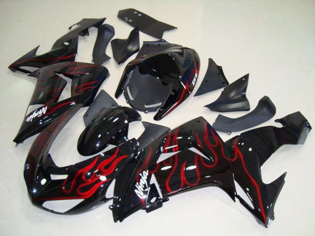 Red Flame Kawasaki ZX10R Fairings 2006-2007 Outlets Red Flame Kawasaki ZX10R Fairings 2006-2007 Outlets
