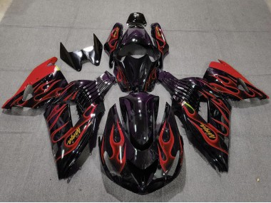Red Flame Kawasaki ZX14R Fairings 2006-2011 Outlets