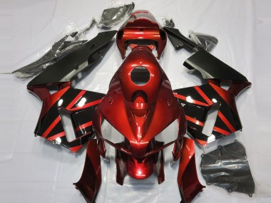 Red & Gloss Black Design Honda CBR600RR Fairings 2005-2006 Outlets