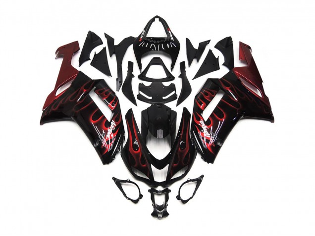 Red Gloss Flame Kawasaki ZX6R Fairings 2007-2008 Outlets Red Gloss Flame Kawasaki ZX6R Fairings 2007-2008 Outlets