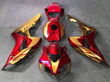 Red & Gold Honda CBR1000RR Fairings 2006-2007 Outlets