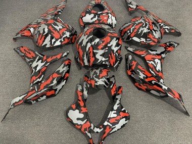 Red Grey Camo Honda CBR600RR Fairings 2009-2012 Outlets