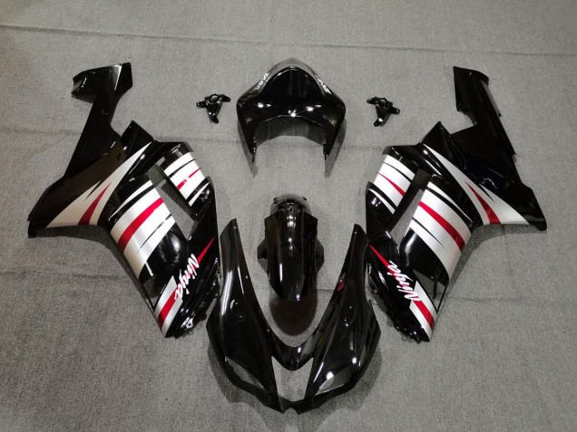 Red Silver and Black Kawasaki ZX6R Fairings 2007-2008 Outlets Red Silver and Black Kawasaki ZX6R Fairings 2007-2008 Outlets