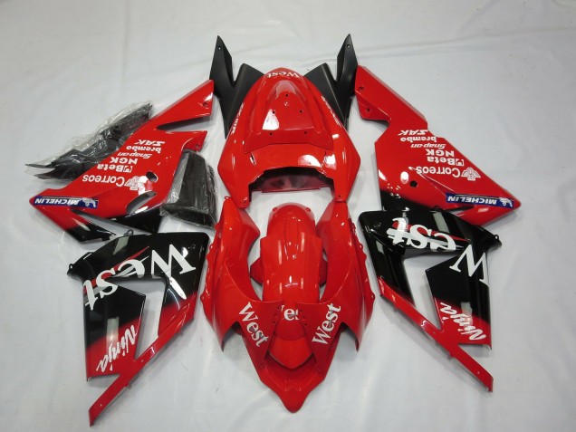 Red West Kawasaki ZX10R Fairings 2004-2005 Outlets Red West Kawasaki ZX10R Fairings 2004-2005 Outlets