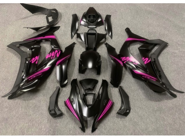 Satin Black & Pink Kawasaki ZX10R Fairings 2016-2019 Outlets Satin Black & Pink Kawasaki ZX10R Fairings 2016-2019 Outlets
