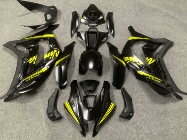 Satin Black & Yellow Kawasaki ZX10R Fairings 2016-2019 Outlets